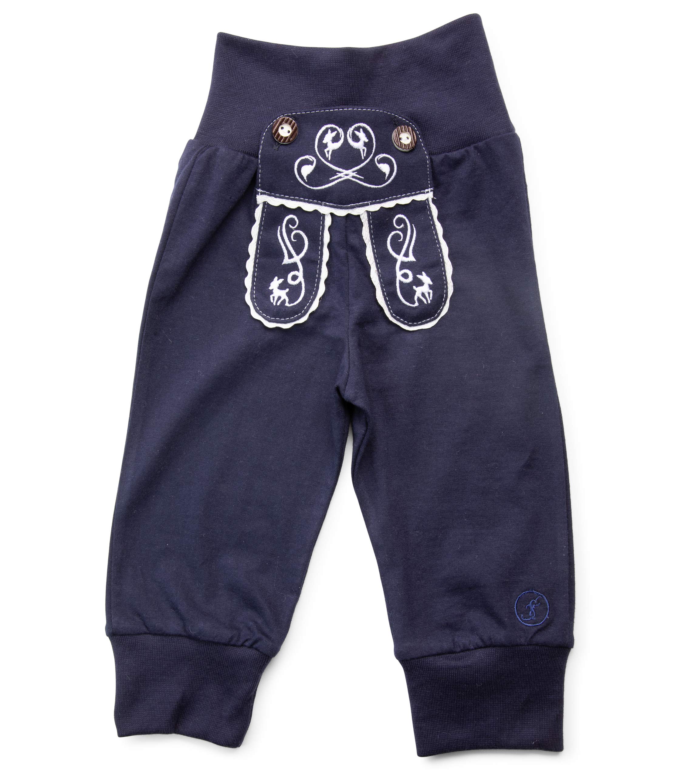 Baby Lederhosen Pants - Toddler Cotton Jogger Pants with Bavarian Design | Comfortable Playwear for Boys & Girls | Perfect for Oktoberfest, Playdates & Family Photos
