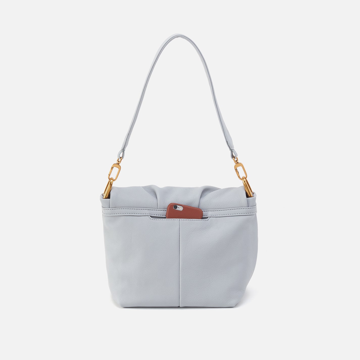 Harley Convertible Shoulder Bag in Pebbled Leather - Blue Pearl Crossbody Purse for Women | Perfect for Work, Travel & Everyday Use