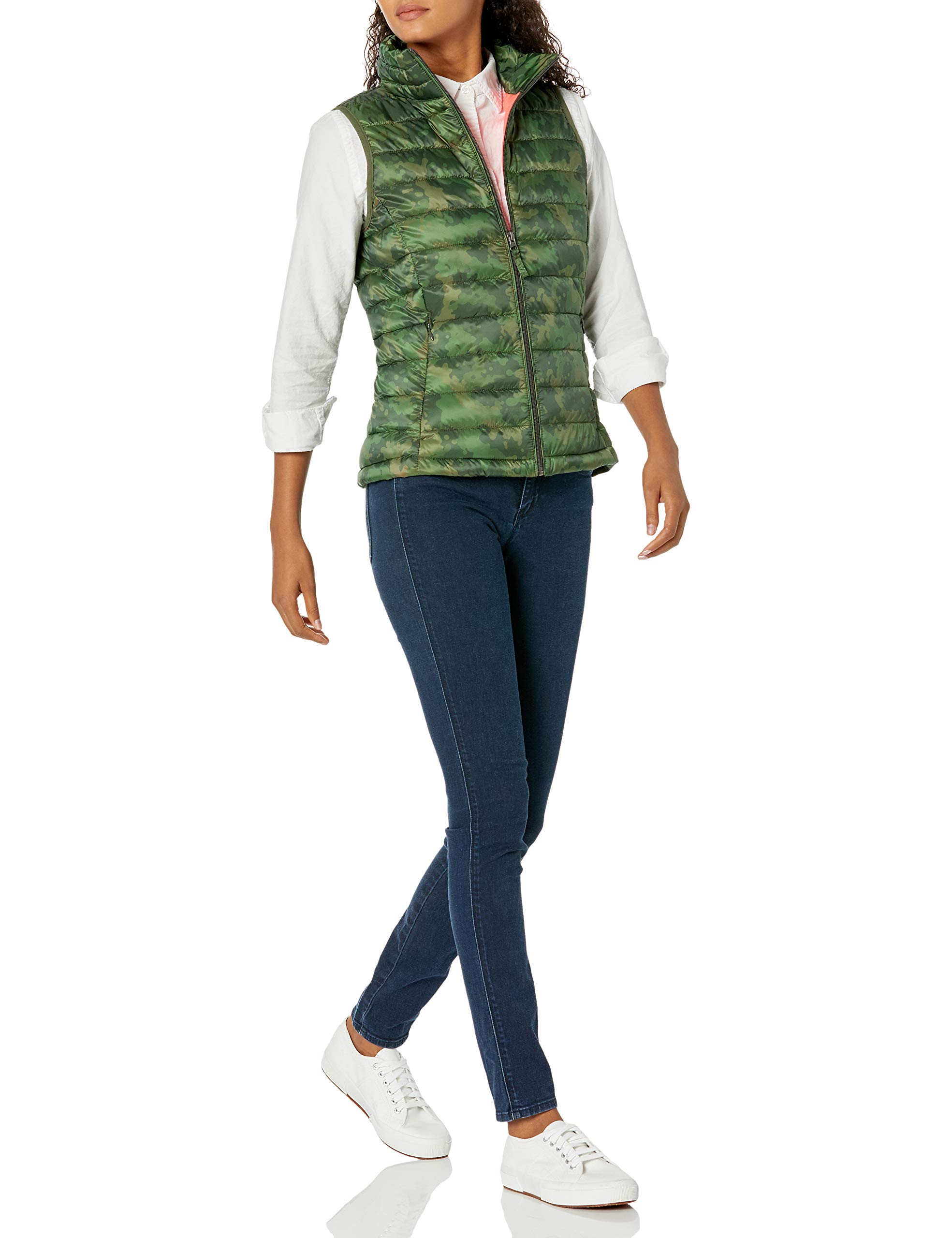 Amazon Essentials Women's Lightweight Water-Resistant Packable Puffer Vest - Warm Winter Jacket for Outdoor Activities, Hiking & Travel