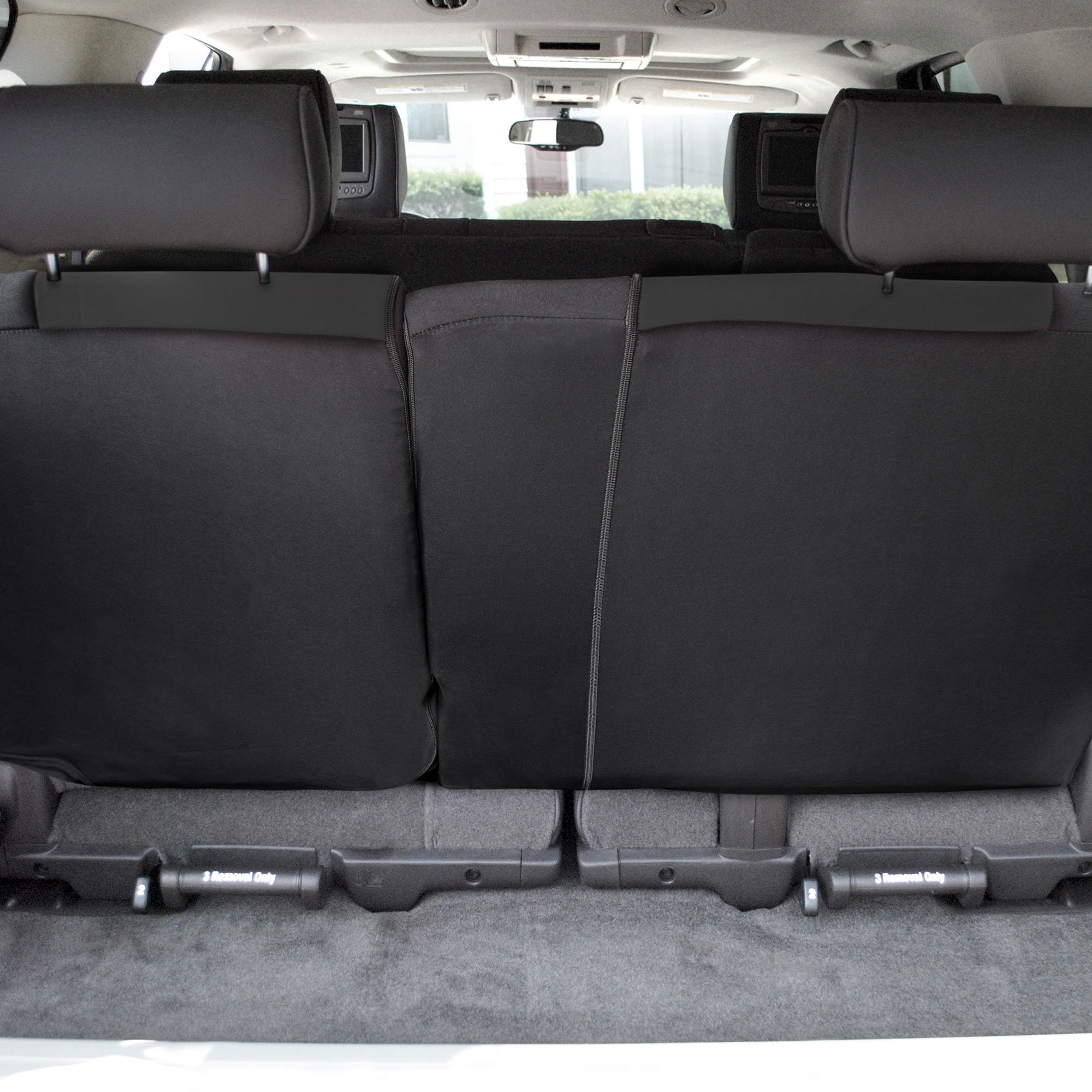 FH Group Universal Fit Back Seat Cloth Car Seat Cover - Split Bench Rear Seat Protector for SUV, Sedan, Van | Durable & Comfortable Interior Accessories | Perfect for Road Trips, Family Travel & Pet Protection