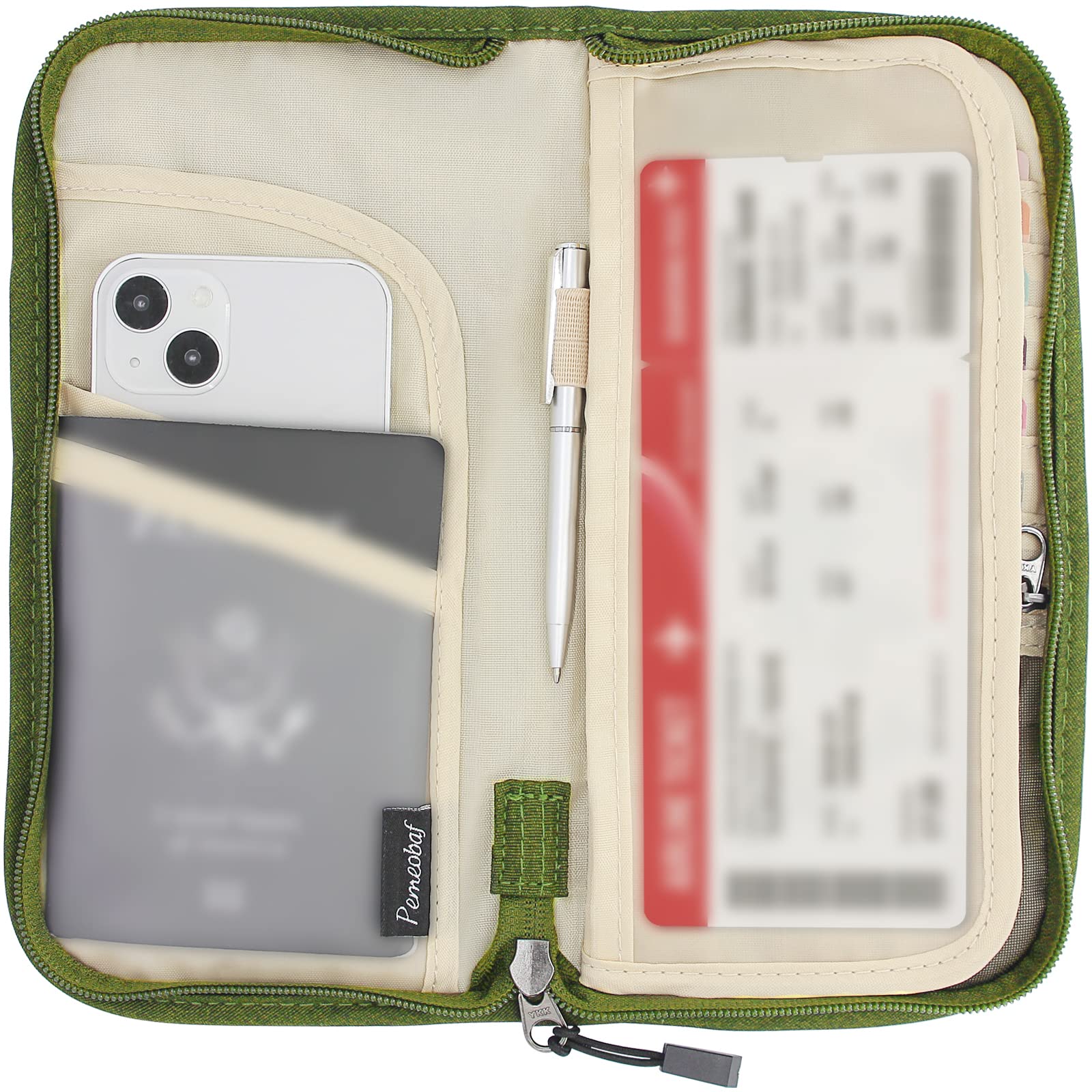 Ababuli RFID Blocking Travel Document Organizer - Passport Holder with Vaccine Card Slot, Secure Travel Wallet for Passports & Vaccination Records | Perfect for International Flights, Cruises & Business Trips