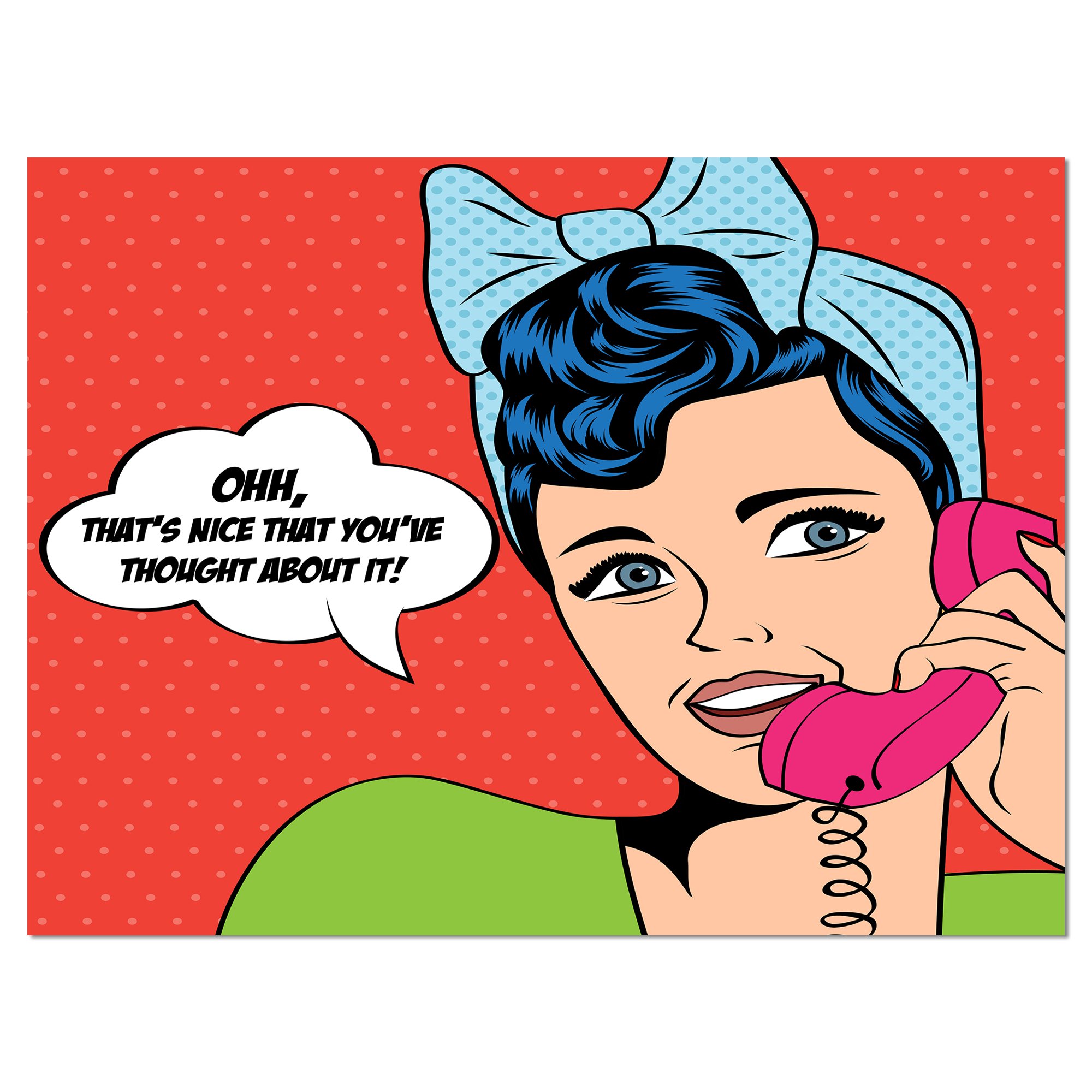 Abstract Portrait Canvas Print of Woman Talking on Phone - Modern Home & Office Wall Art Decor for Living Room, Bedroom or Workspace