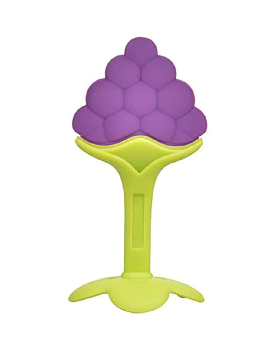 Joy Buzz BPA-Free Silicone Baby Rattle Teether Toy - Safe Teething Relief for Infants 0-12 Months - Green & Blue - Perfect for Soothing Sore Gums & Sensory Play