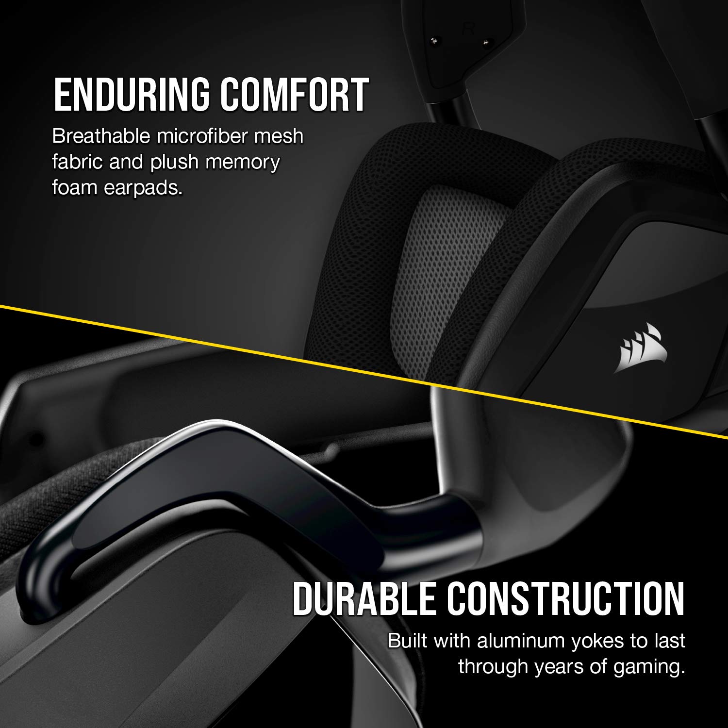 CORSAIR VOID RGB ELITE Wireless Gaming Headset with 7.1 Surround Sound, Omni-Directional Mic & Microfiber Earpads | 40ft Range | iCUE Compatible | for PC, Mac, PS5, PS4 (Carbon) | Perfect for Competitive Gaming & Streaming