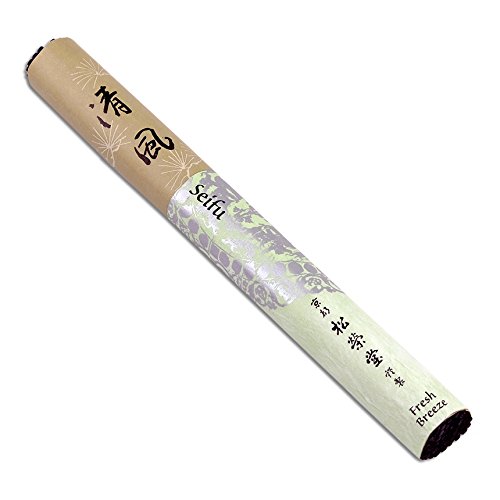 Shoyeido Sei-fu Fresh Breeze Incense Sticks - 35 Count Japanese Sandalwood Aroma for Meditation, Yoga & Relaxation | Premium Natural Incense for Home & Office