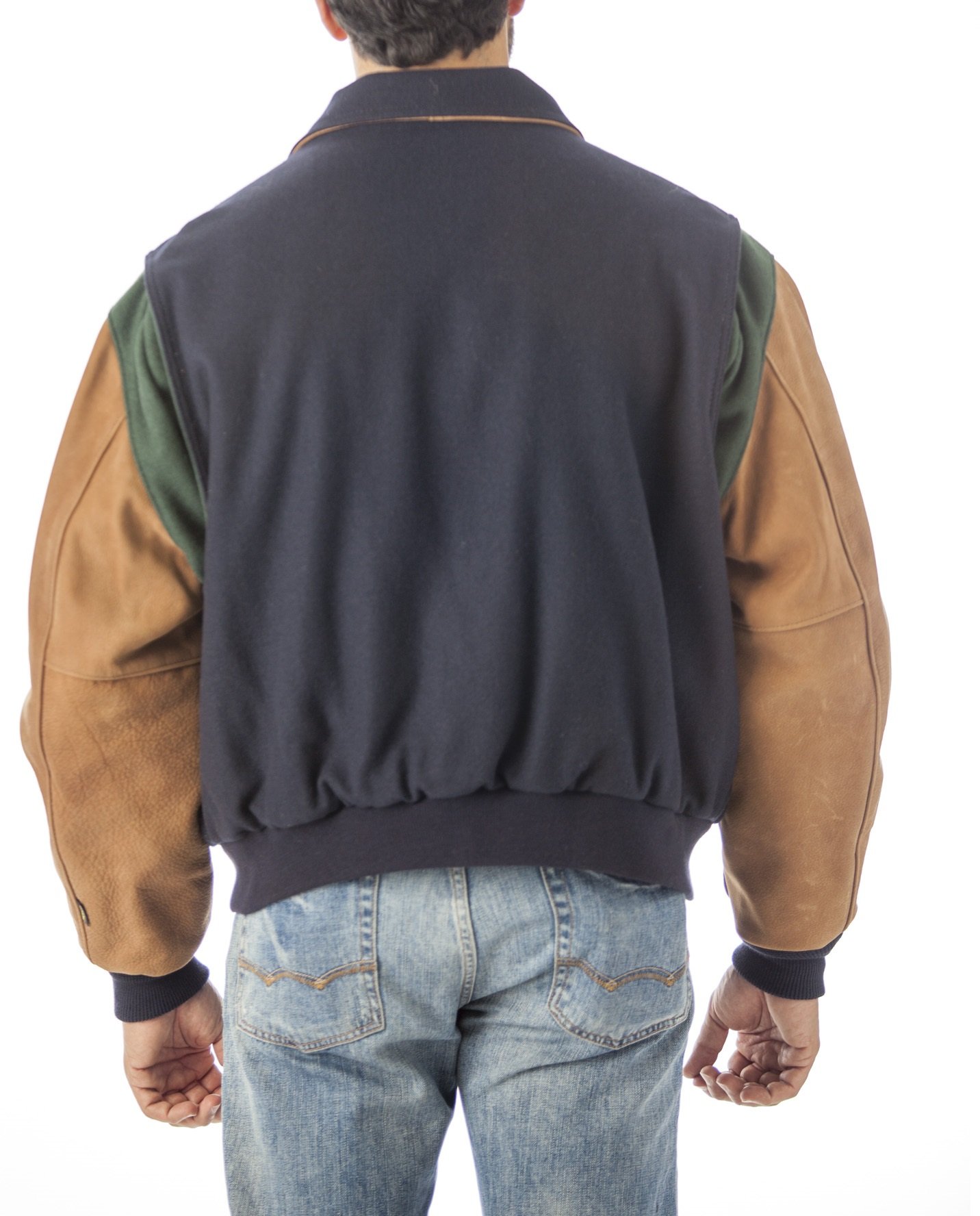 Premium REED Men's Leather Letterman Varsity Jacket - Genuine USA-Made Quality Leather - Perfect for Casual Wear, School Events & Vintage Style Fashion