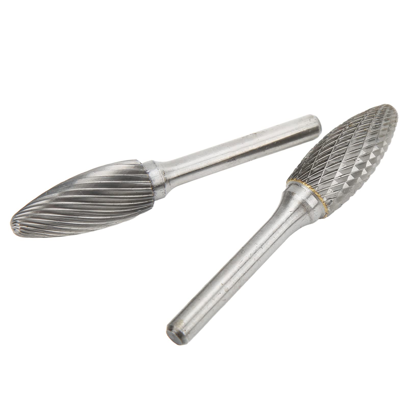 Durable 14mm Double Cut Carbide Burr Die Grinder Bits for Wood, Aluminum & Metalworking - 45mm Long Shank for Precision Grinding & Carving - Perfect for DIY Projects, Automotive Repair & Metal Fabrication