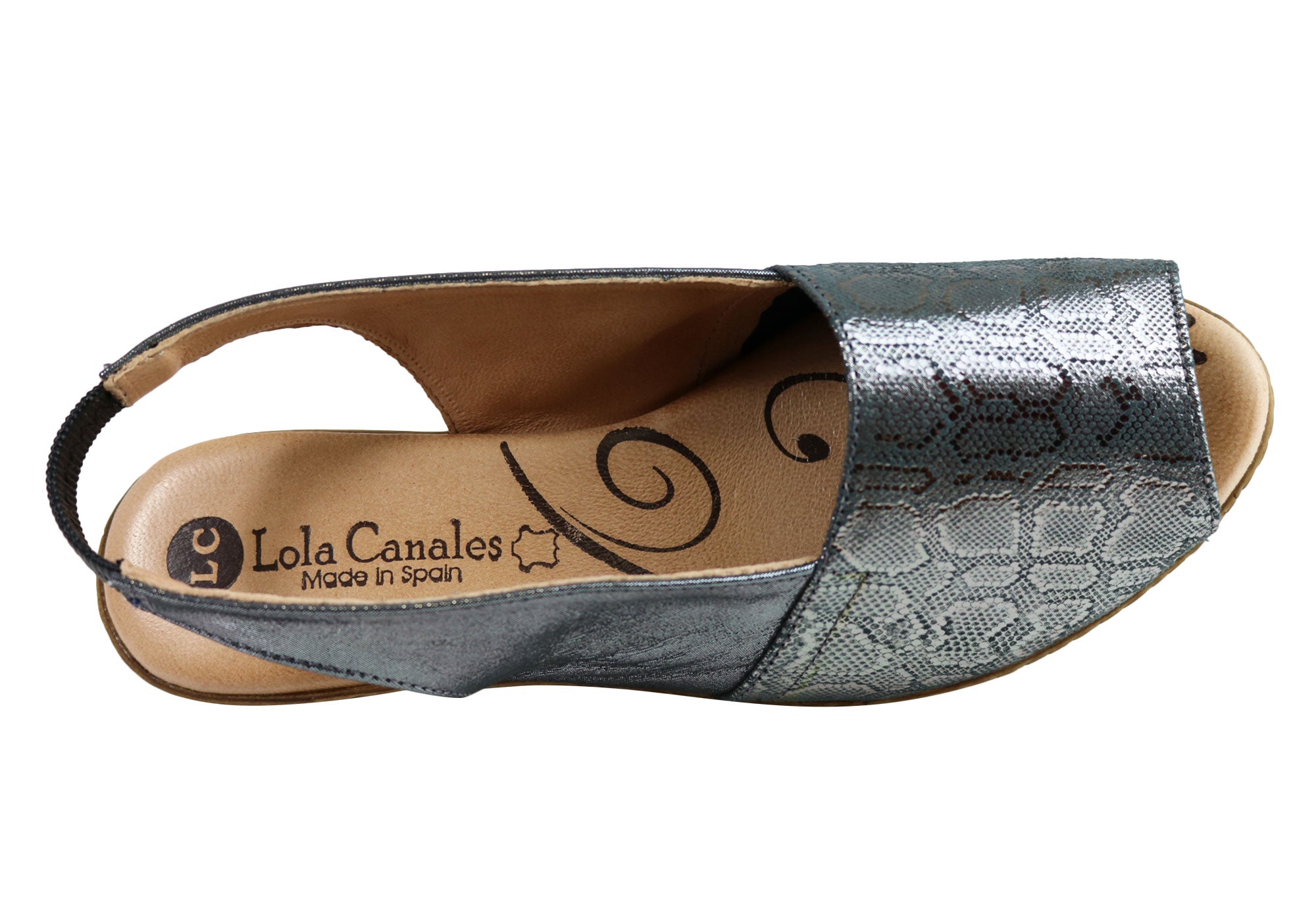 Lola Canales Glee Women's Comfort Leather Wedge Sandals - Handmade in Spain - Perfect for Summer Outings & Beach Vacations