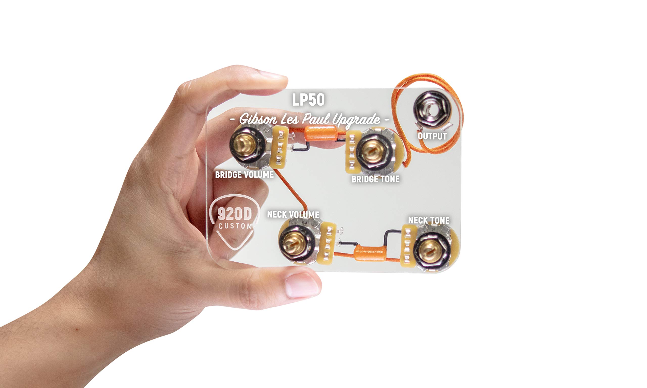 Premium 920D Custom Les Paul Wiring Harness Kit with 4 Long Shaft Pots - Perfect for Guitar Upgrades & DIY Repairs | Compatible with Gibson, Epiphone & Electric Guitar Mods