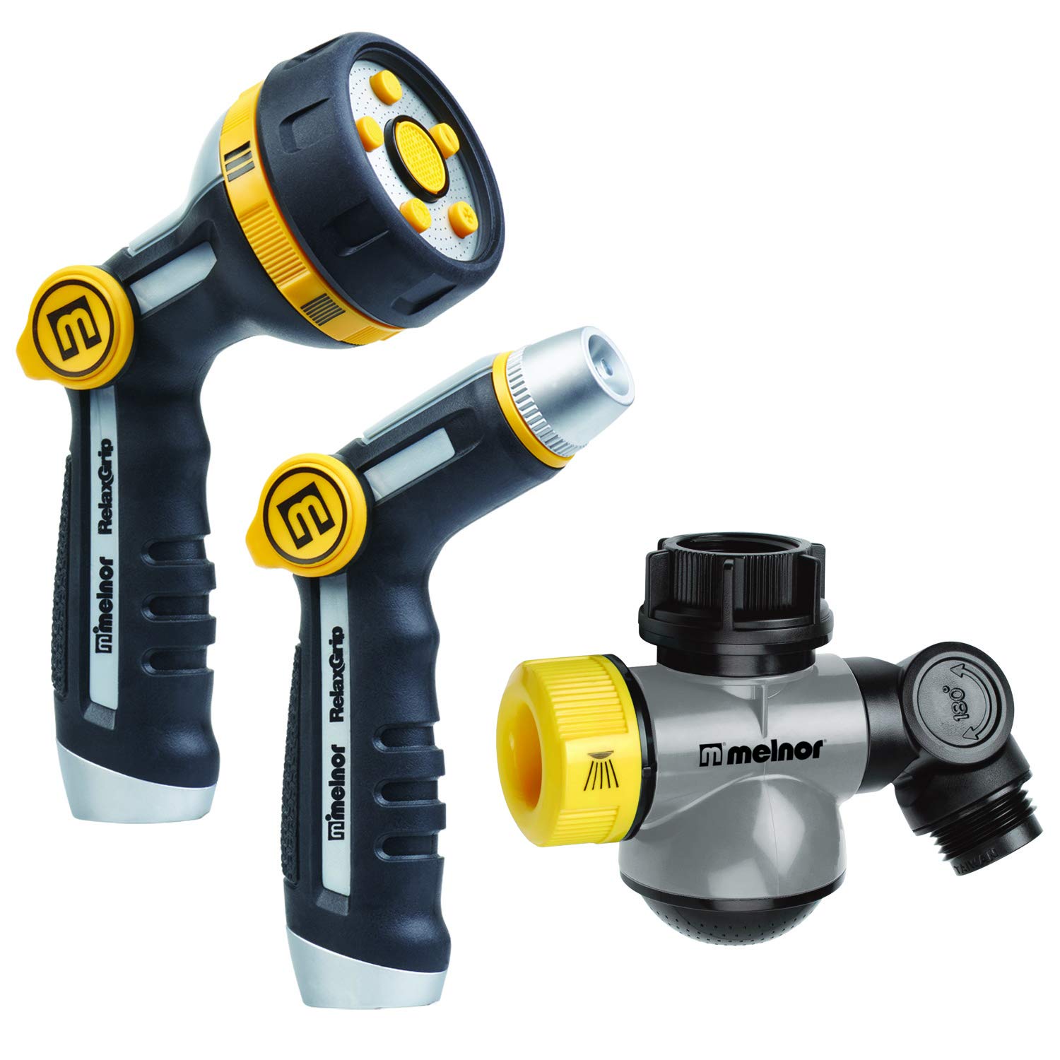 Melnor 15610-AMZ RelaxGrip Nozzle & Wash & Fill Gardening Set - Heavy Duty Watering Wand for Lawn, Garden, and Outdoor Plant Care