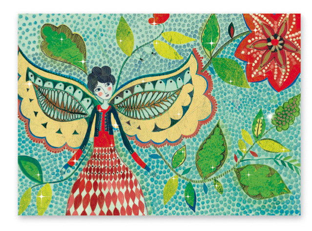 Foil Pictures Craft Kit - Fireflies by Djeco | DIY Art Project for Kids, Creative Gift for Children | Perfect for Birthday Parties & Classroom Activities