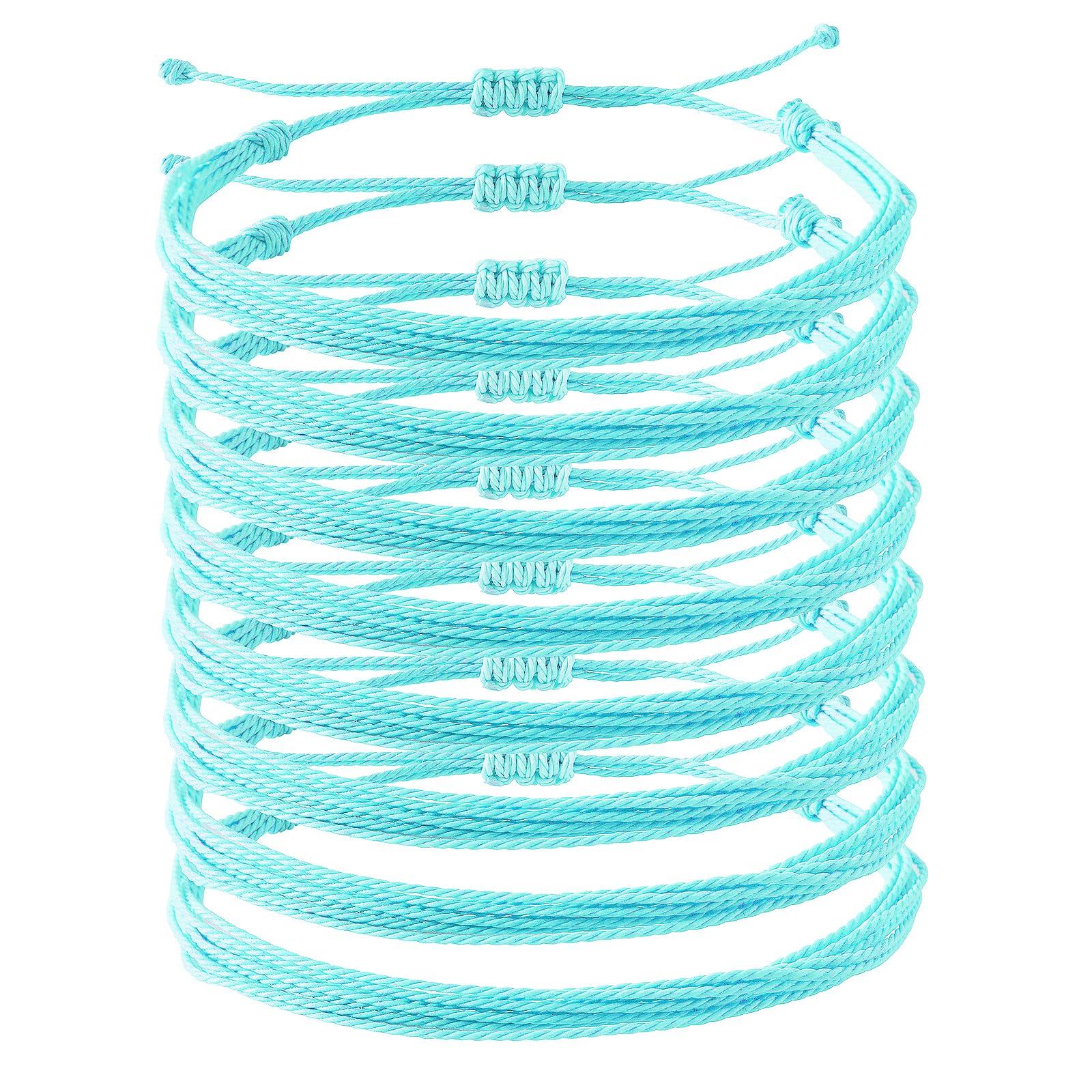 8 Pcs Handmade Braided Boho Bracelet Set - Adjustable Beaded Anklets & Surfer Bracelets for Women & Men | Waterproof Summer Beach Jewelry for Surfing, Travel & Boho Fashion Accessories