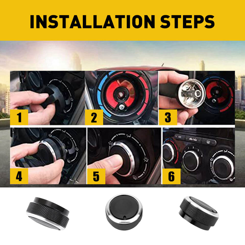 AC Climate Control Switch Knob Button Set for 1995-2015 Toyota Tacoma - Replacement HVAC Controls for Tacoma Pickup Trucks - Perfect for Interior Upgrades & Climate System Repairs