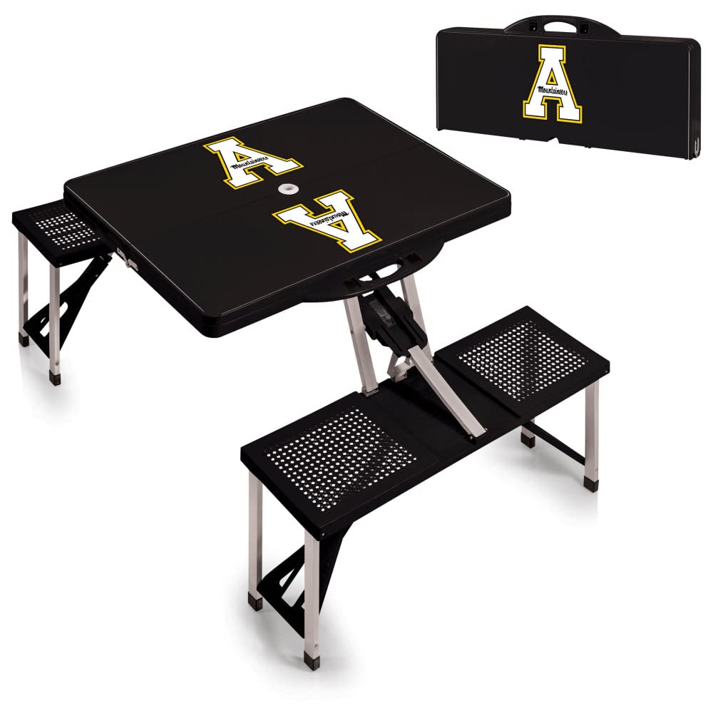 PICNIC TIME NCAA North Carolina Tar Heels Folding Picnic Table - Portable Camping Table with Umbrella Hole - Outdoor Dining & BBQ Table for Beach, Park, Tailgating & Backyard Parties