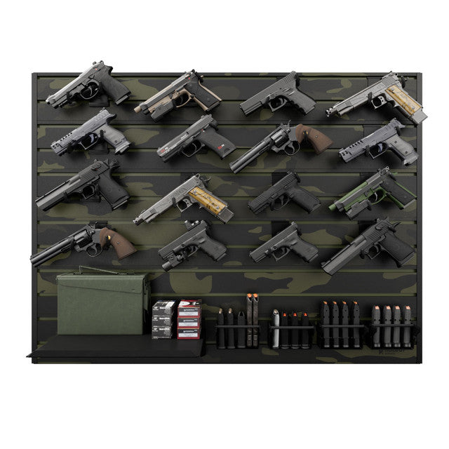 16 Pistol Gun Wall Mount Display Bundle - Heavy Duty Firearm Holder for Home & Office Security - Perfect for Gun Storage, Showcase, and Easy Access