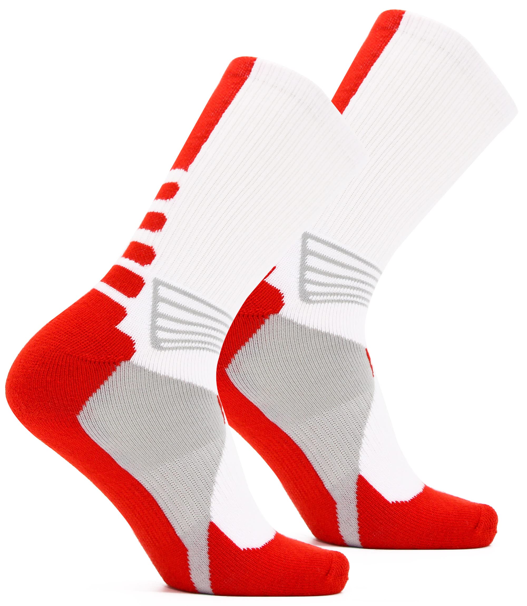 Premium Cushioned Basketball Socks for Men & Women - Moisture Wicking Athletic Crew Socks for Youth & Adults - Perfect for Games, Training and Sports Performance
