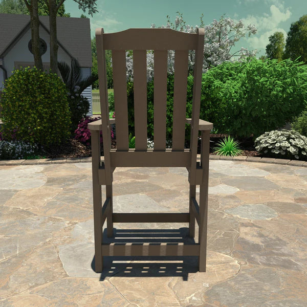 Lehigh Counter Height Outdoor Armchair - Patio Bar Stool with Weather-Resistant Design for Backyard, Deck, and Poolside Use