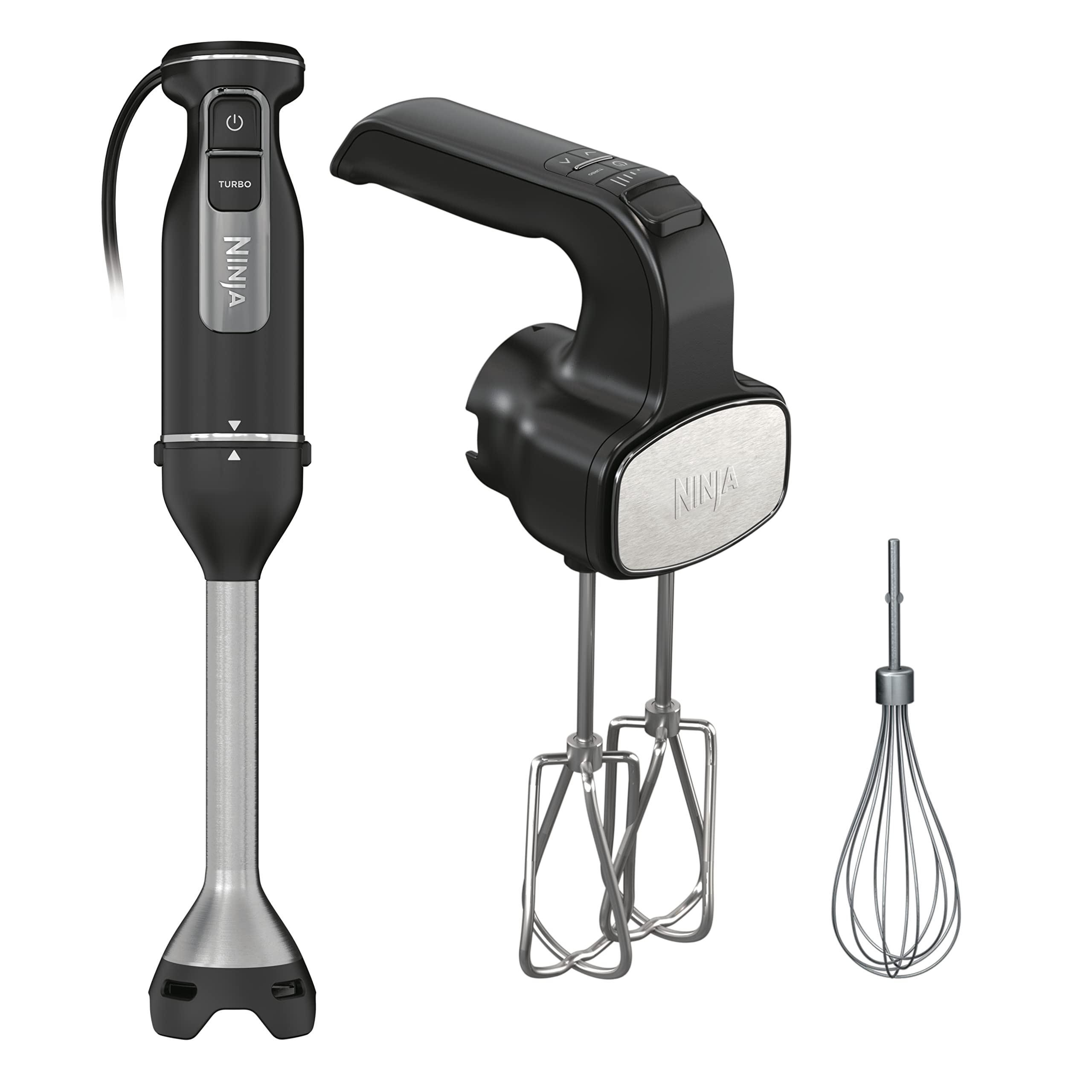 Ninja CI100C Foodi Power Mixer System - 1000W Immersion Blender & Hand Mixer Combo for Smoothies, Soups, Baking - Powerful Kitchen Mixing Tool (Black) - Perfect for Home Cooking, Meal Prep & Professional Chefs