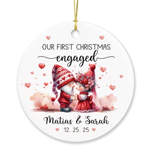 Our First Christmas Engaged Ornament