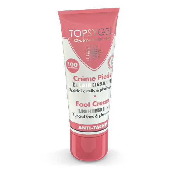 HT26 Topsygel Brightening Foot Cream for Dark Spots & Dry Skin | Lightening & Moisturizing Treatment for Cracked Heels & Calluses | Perfect for Pedicures & Foot Care Routines