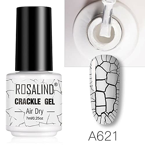 BELLE GAGA™ ROSALIND Crackle Gel Nail Polish - 7ml Quick Dry Crack Effect Nail Art Gel for Manicure, Self Nails & Salon Use | Air Dry Gel Polish for DIY Nail Designs, Home & Professional Nail Care (A621)