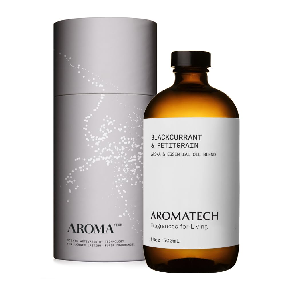 AromaTech Blackcurrant & Petitgrain Essential Oil for Diffusers - 500ml | Relaxing Aromatherapy for Home, Office & Spa