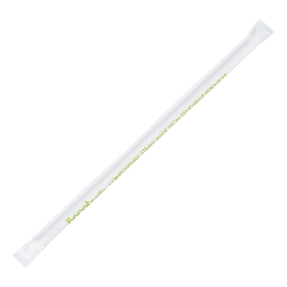 Karat Earth KE-C9340W 9-Inch Extra Large Biodegradable Paper Straws (7mm Diameter) - Eco-Friendly White Drinking Straws for Parties, Restaurants & Sustainable Events