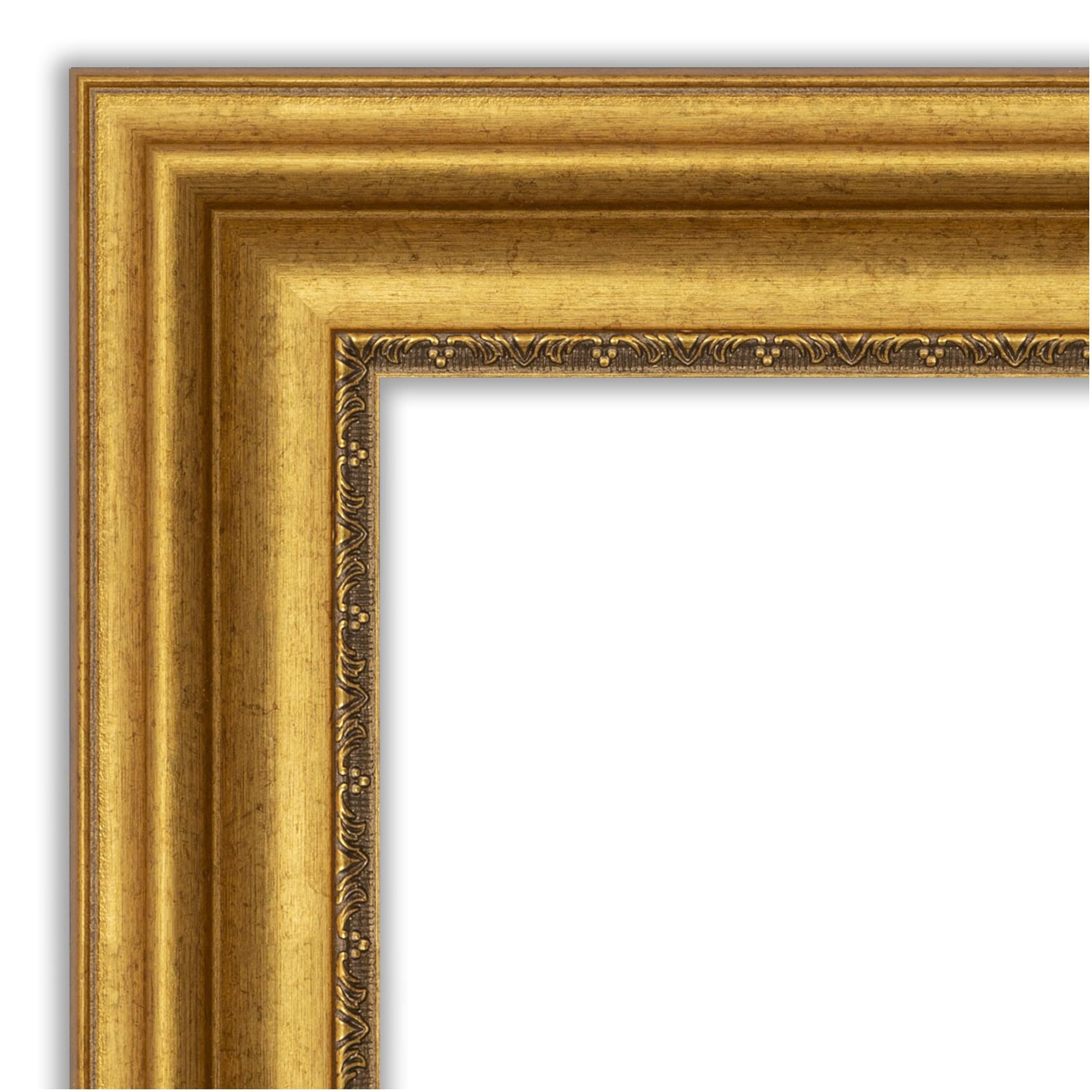 Premium Framed Natural Cork Bulletin Board with Gold Frame - 33.75