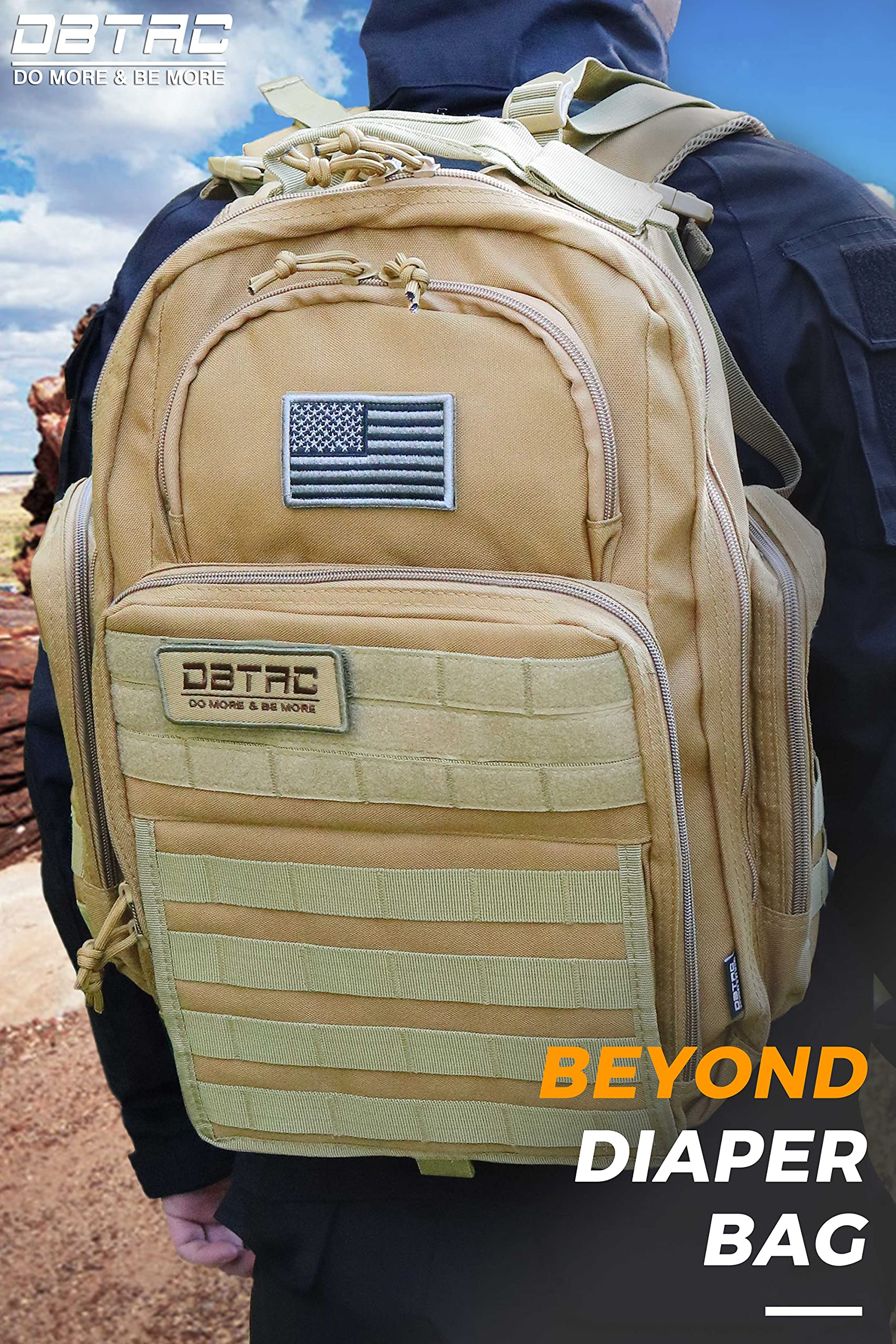 **Tactical Diaper Backpack for Dads - Waterproof Baby Bag with Changing Pad, Insulated Pockets & Stroller Straps | Perfect for Travel, Hiking & Everyday Use**