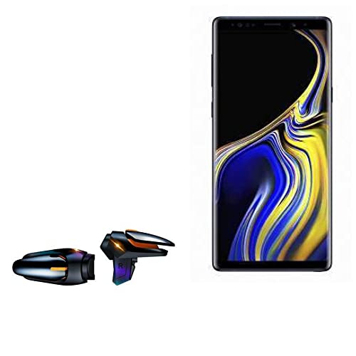 BoxWave Gaming Gear - Touchscreen QuickTrigger Auto & Trigger Buttons for Samsung Galaxy Note 9 | Autofire Mobile FPS Controller | Jet Black | Perfect for PUBG, Call of Duty & Fortnite Gaming