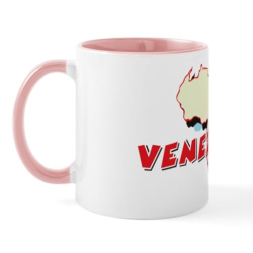 White/Pink Inside - Venezuela Map Mug