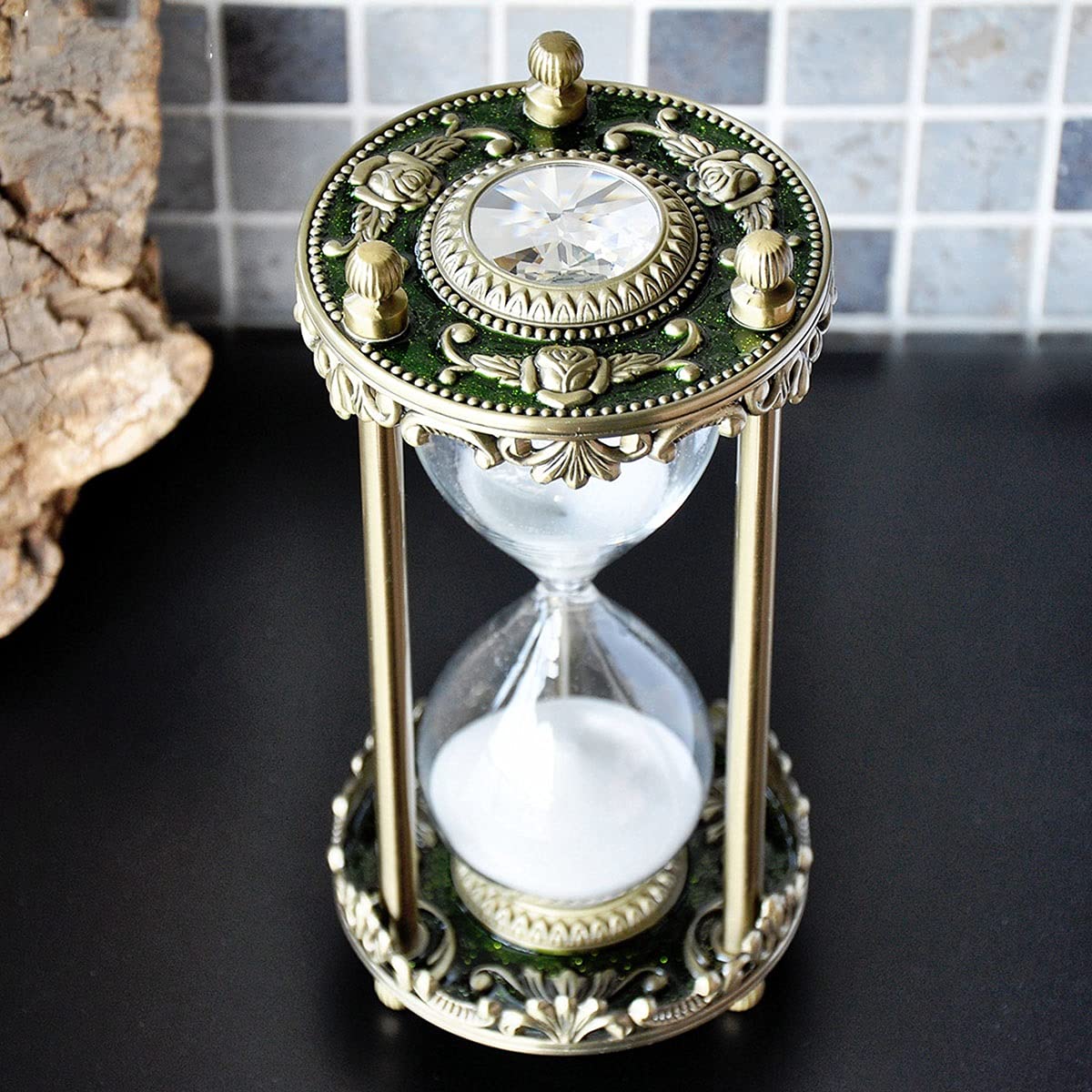 Vintage Metal Hourglass - 30 Minute Sand Timer for Home & Office Decor, Creative Ornament, Unique Birthday Gift Idea | Perfect for Desk Decorations, Meditation Timer, Study Focus Aid, and Elegant Home Accents