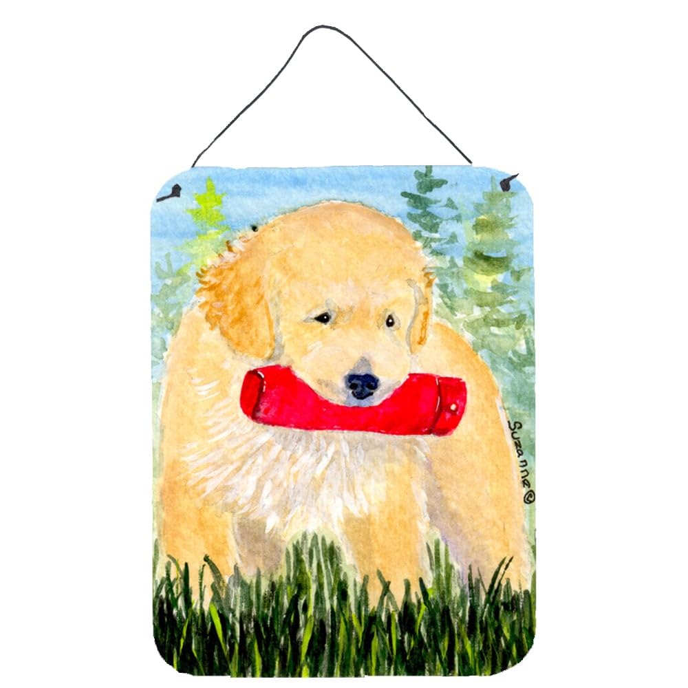 Golden Retriever Metal Wall Art - 12x16 Inch Aluminum Sign for Kitchen, Bar, Bathroom & Front Door Decor | Durable Multi-Color Hanging Plaque | Perfect for Dog Lovers & Home Decoration