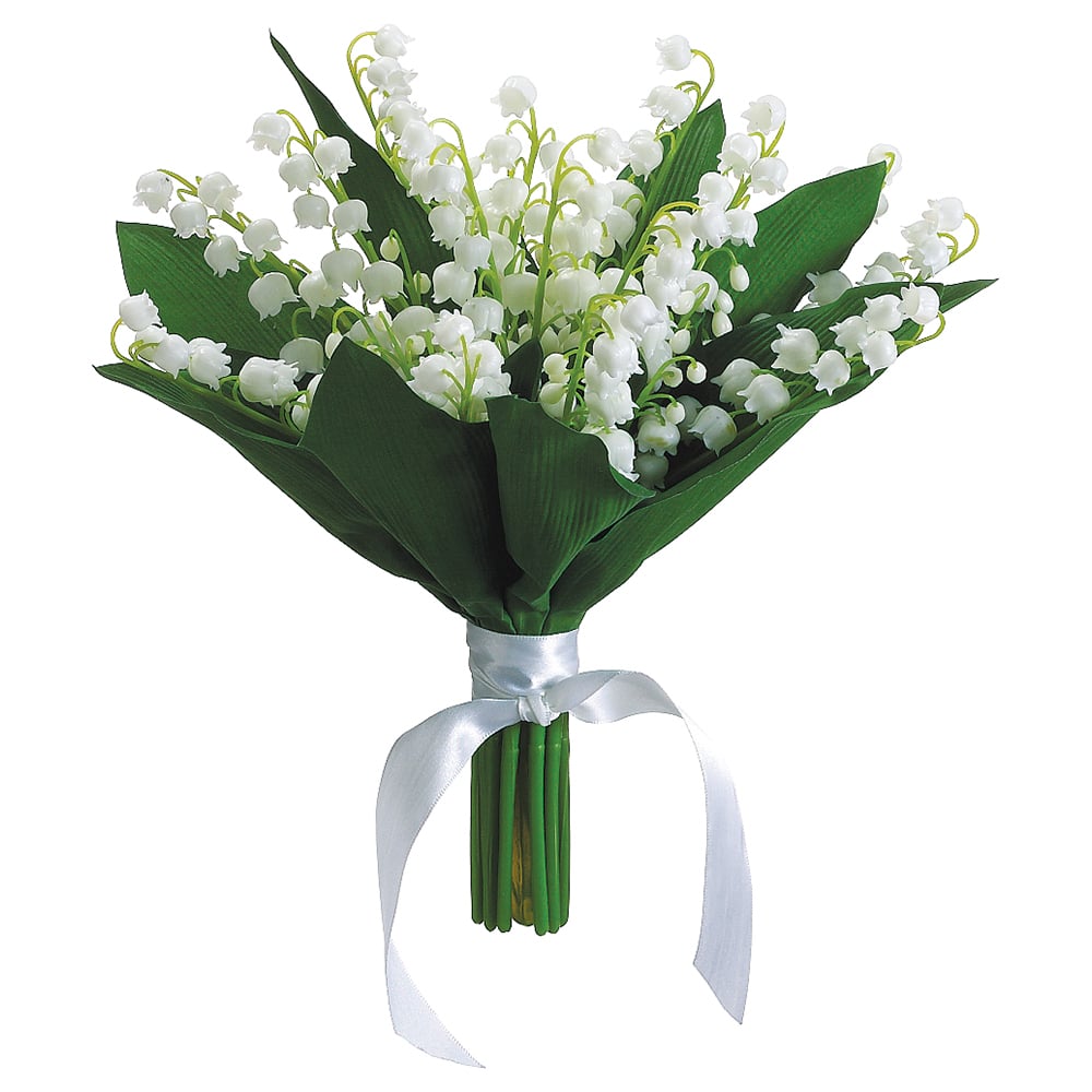 10 Pack Cream Lily of the Valley Artificial Flowers - Realistic Fake Floral Bouquet for Wedding Centerpieces, Home Decor, Table Arrangements & Spring Decoration