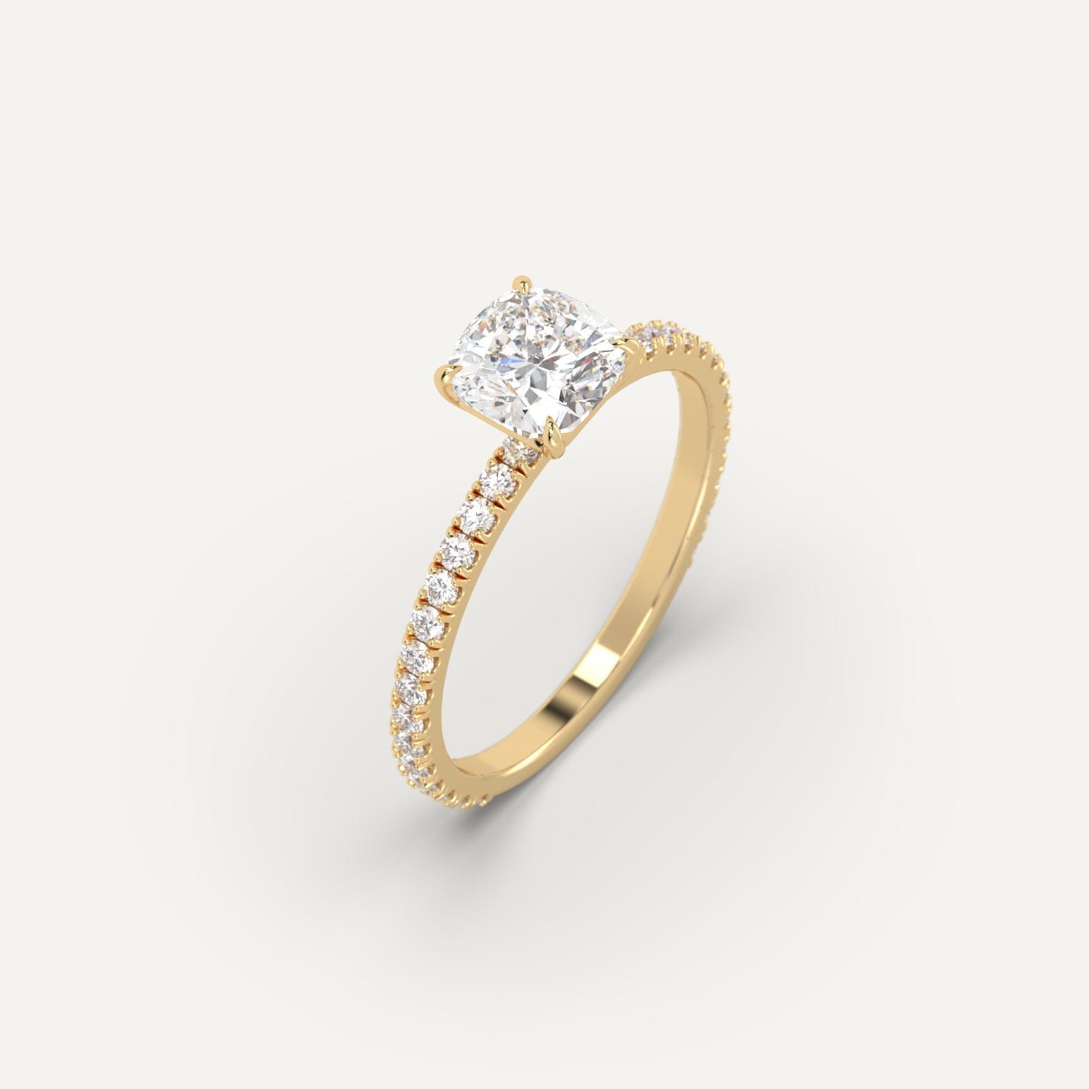 1 Carat Cushion Cut Diamond Engagement Ring for Women - 14K White Gold Wedding Band, Anniversary Gift for Her - Perfect for Proposals, Bridal Jewelry & Special Occasions