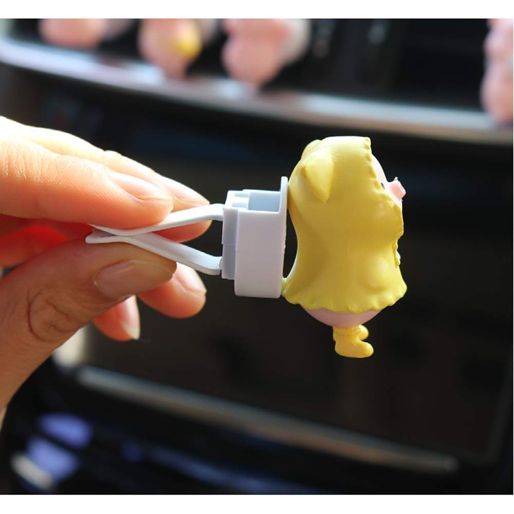 iKASUS Cute Pig Car Air Freshener & Vent Clip - Aromatic Car Accessories for Women, Adorable Interior Decor - Perfect for Daily Commute & Road Trips