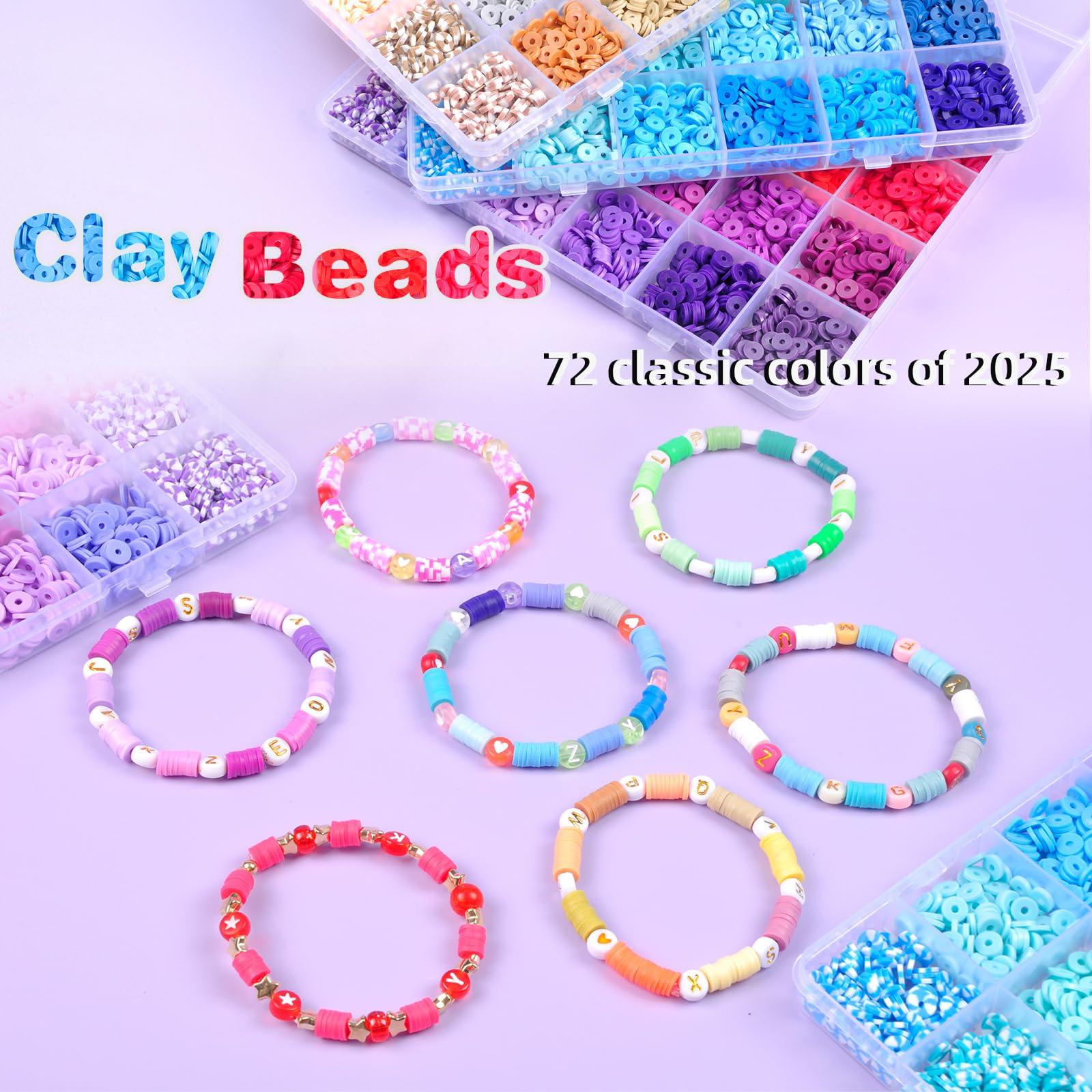 6-Piece Friendship Bracelet Making Kit - 13000 Pcs DIY Jewelry Craft Set with Clay, Seed Beads, Pony Beads, Charms & Strings | Perfect for Teens, Kids Birthday Gifts & Summer Camp Activities