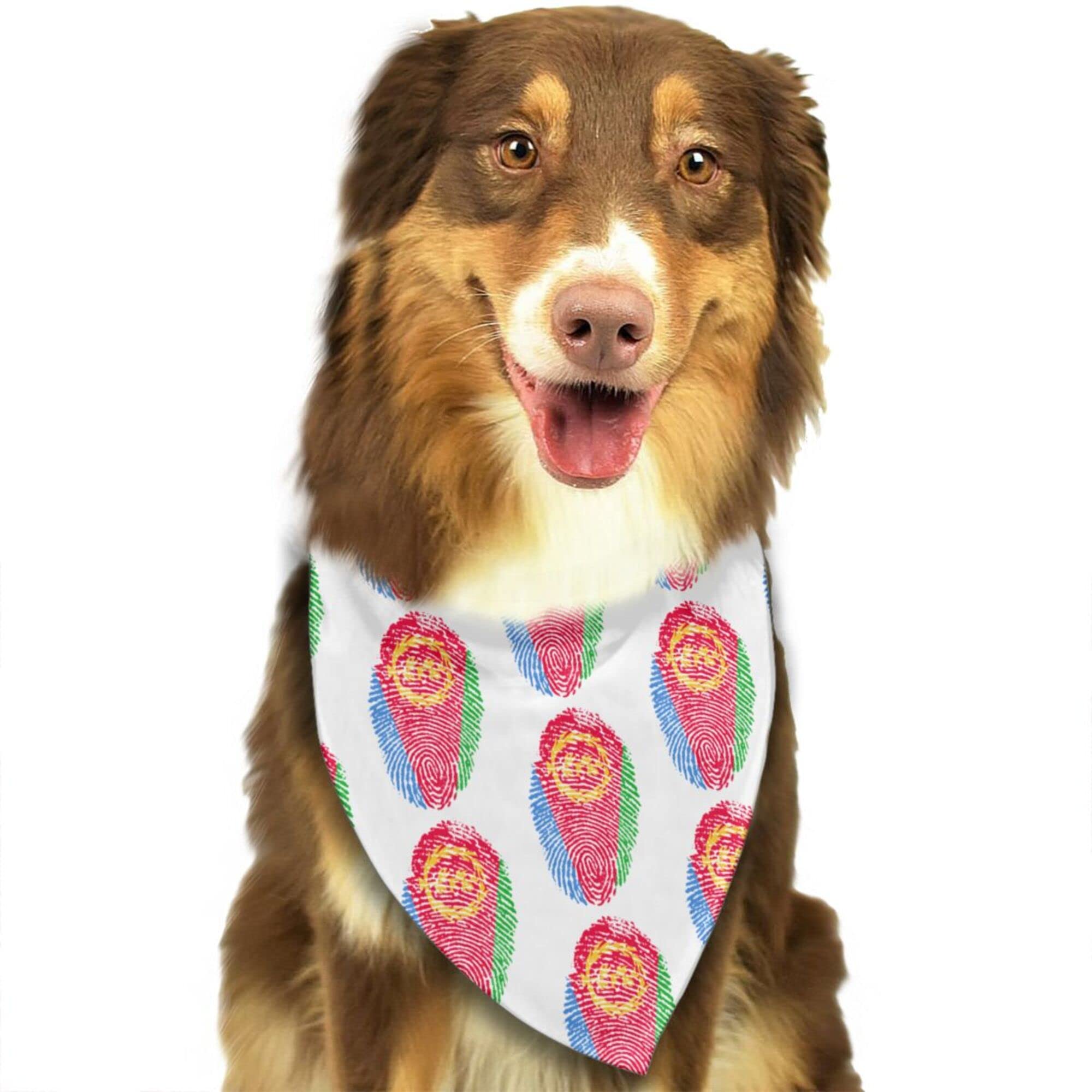 DNA Fingerprint Dog Bandana - Stylish Pet Scarf & Triangle Bib for Dogs & Cats - Perfect for Walks, Grooming & Photo Shoots