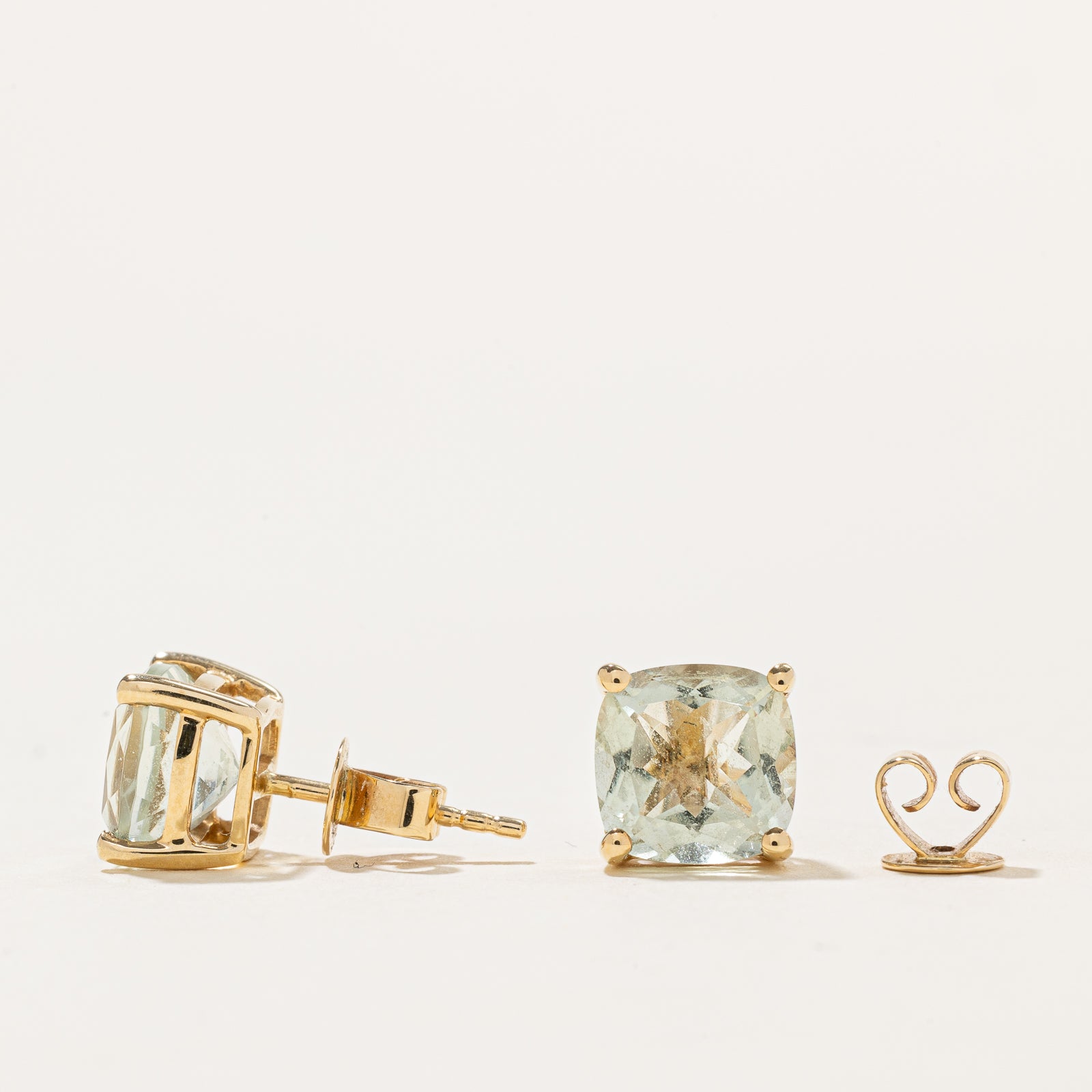 Effy 14K Gold Prasiolite Stud Earrings | 3.20ctw Green Gemstone Jewelry for Women | Perfect for Weddings, Parties & Everyday Wear