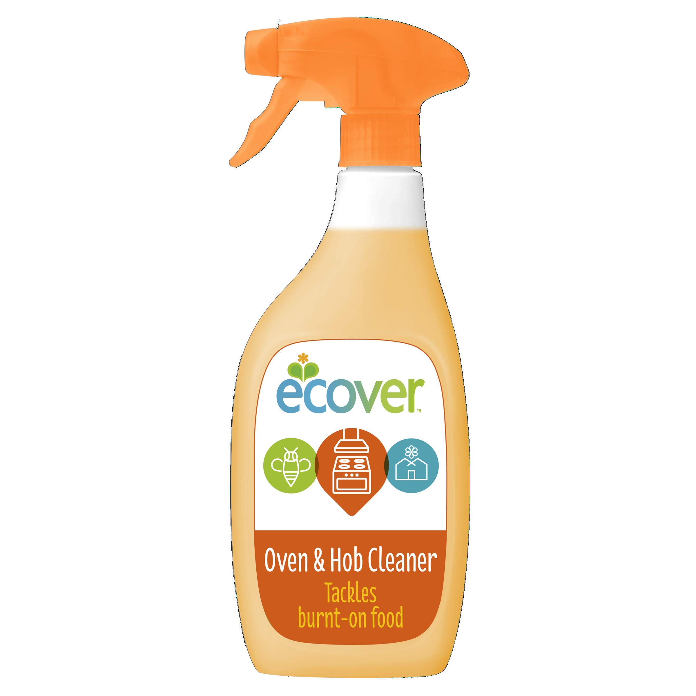 Ecover Oven and Hob Cleaner 500ml - Natural Eco-Friendly Stain Remover for Stoves, Cooktops & Kitchen Appliances - Perfect for Deep Cleaning Burnt-On Grease & Food Residue