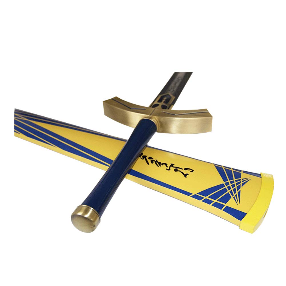 Fate Stay Night Saber Excalibur Sword - Anime Cosplay Replica from Fate Grand Order | Japanese Steel Sword with Yellow Handle | Perfect for Cosplay, Collection, and Display