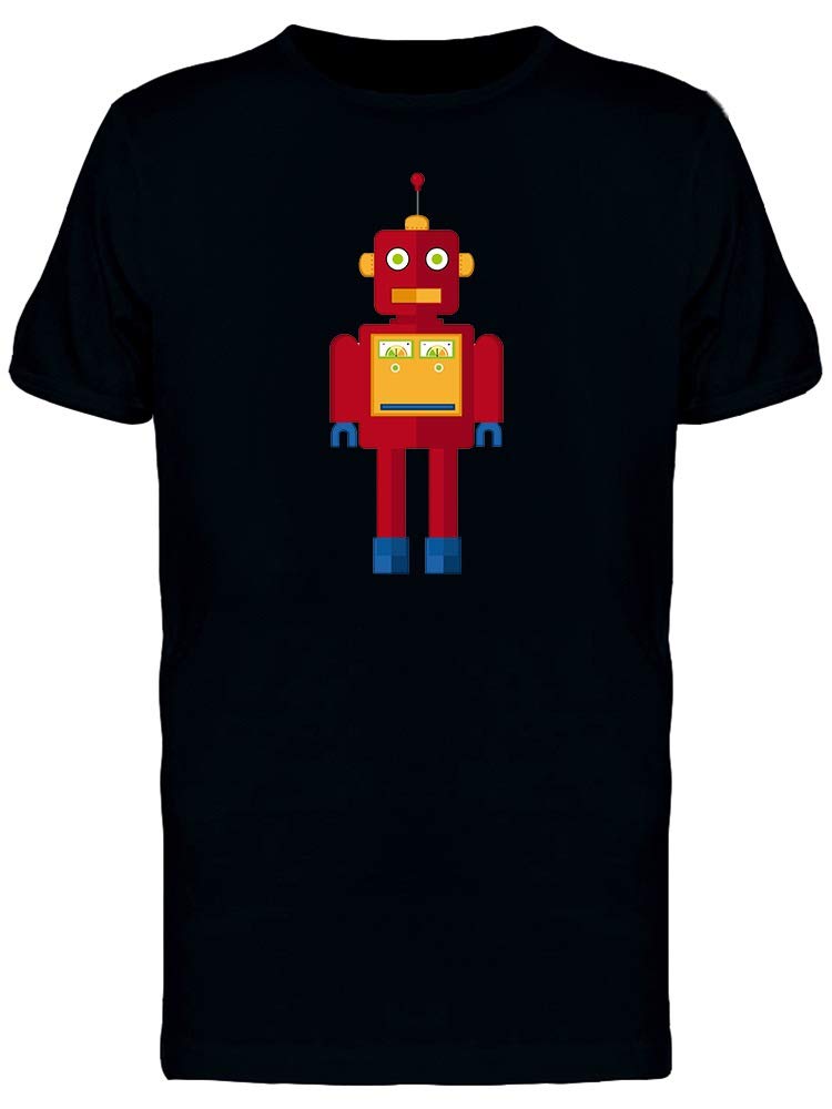 Stylish Red Robot Graphic T-Shirt for Men - Trendy Casual Wear for Everyday Outfits & Gifts