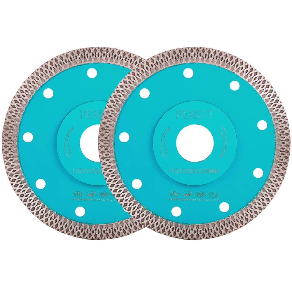 4.5 Inch Super Thin Diamond Saw Blade - 2 Pack Tile Cutting Disc for Porcelain & Ceramic - Angle Grinder Accessory - Perfect for DIY Home Renovation & Tile Installation Projects