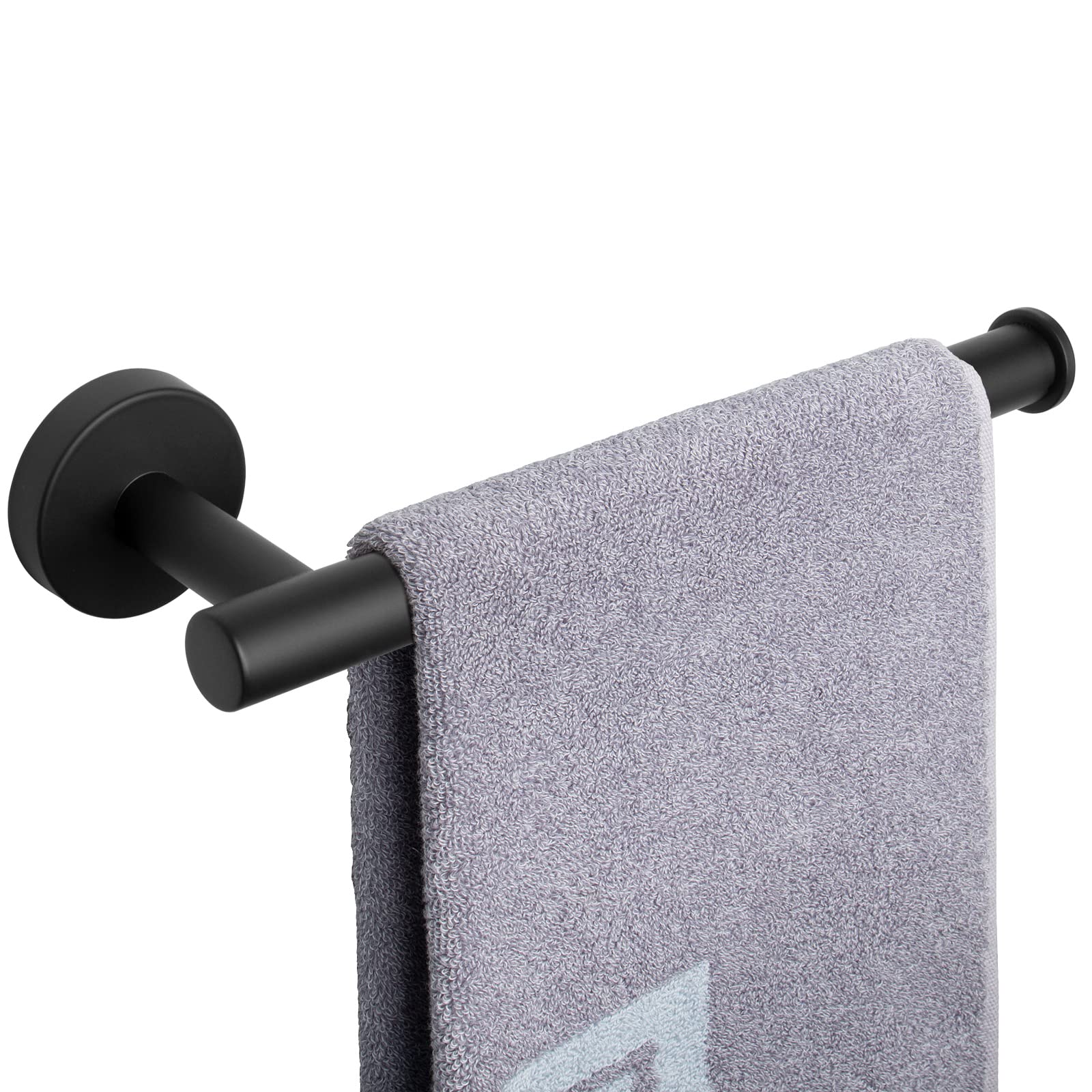 NearMoon 9 Inch Stainless Steel Hand Towel Holder - Rustproof Wall Mounted Towel Ring for Bathroom, Matte Black (1 Pack) | Modern Bathroom Accessories for Kitchen, Spa, or Guest Bath Decor