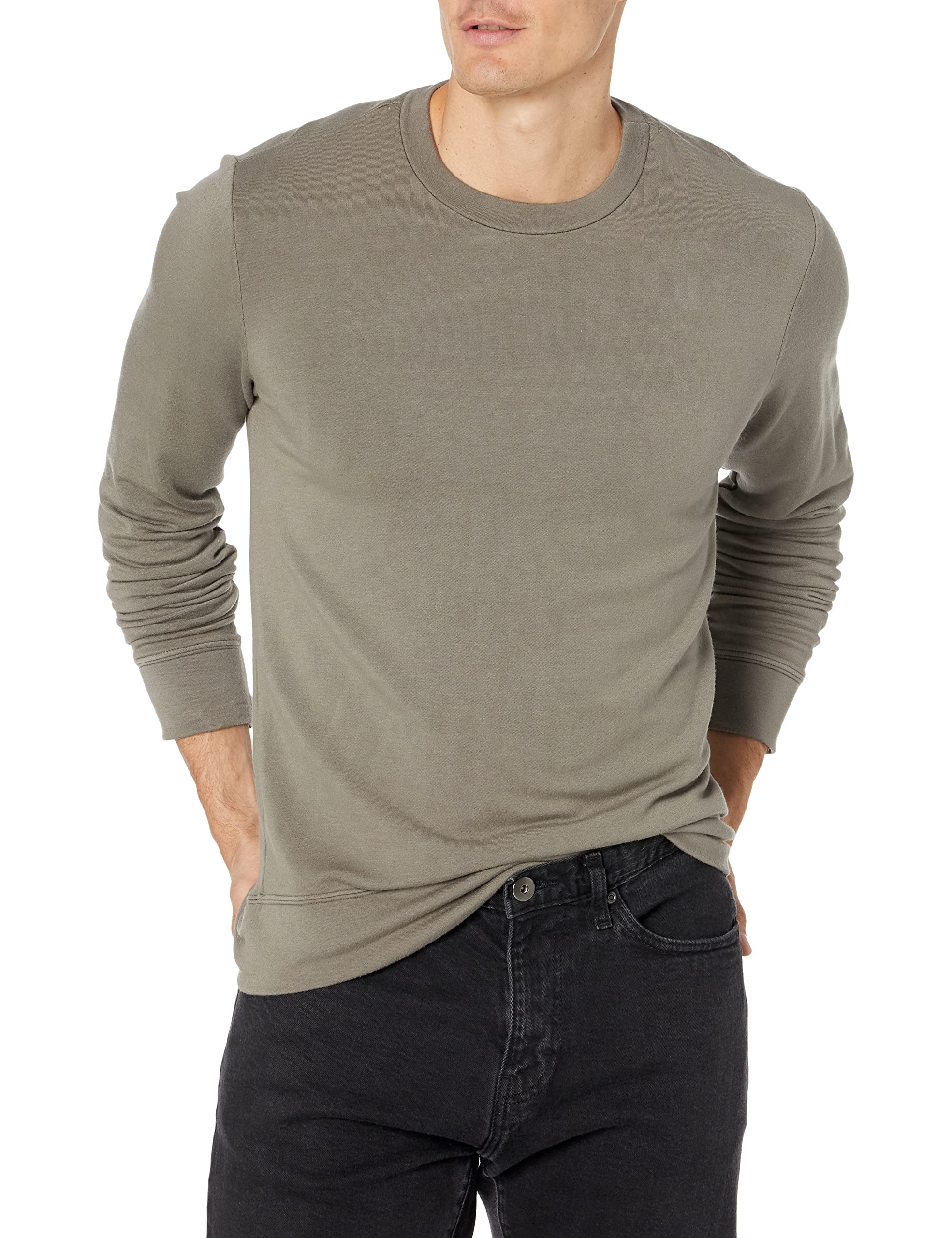 Velvet by Graham & Spencer Men's Soren Crew Neck Long Sleeve Sweatshirt | Soft Cotton Pullover for Men | Casual & Comfortable Winter Wear for Everyday Outfits