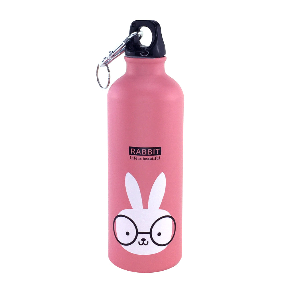 Premium Aluminum Water Bottle with Rabbit Design - Leak Proof & BPA Free - Ideal for Hiking, Gym & Outdoor Activities
