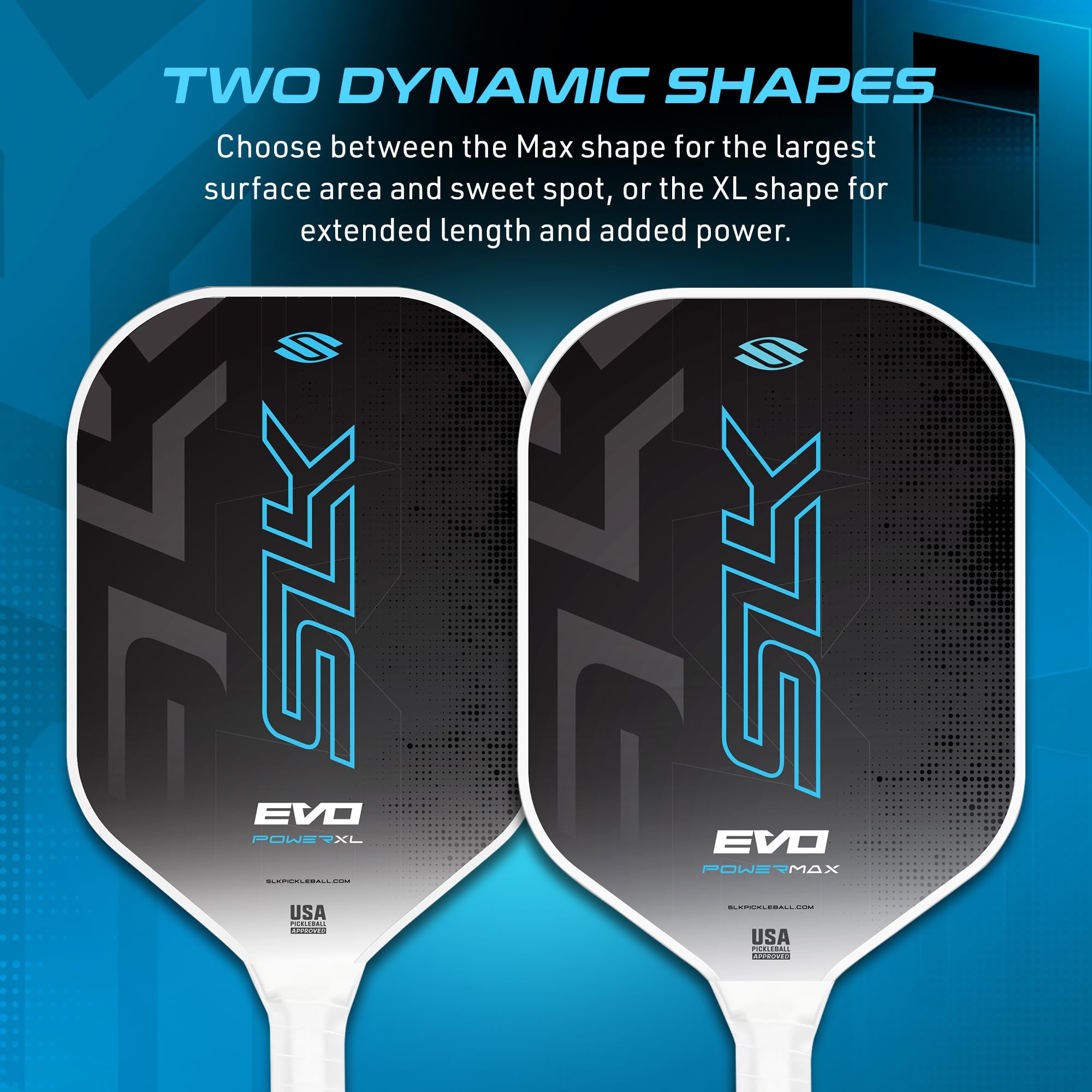 SLK by Selkirk 2024 Pickleball Paddles - Evo Power, Hybrid & Control Models | Premium Fiberglass & Carbon Fiber Paddles with SpinFlex Surface Technology | Perfect for Tournament Play & Recreational Pickleball