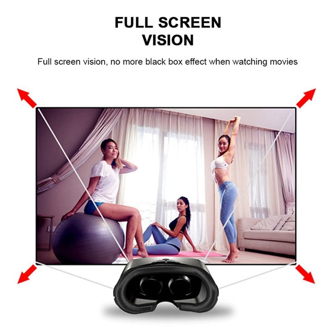 3D VR Headset with Bluetooth Controller - Compatible with iPhone 13 Pro Max/13 Pro/13/12/11, Samsung Galaxy S21, Huawei & Xiaomi Series - Immersive Virtual Reality Gaming & Movie Experience for Home Entertainment