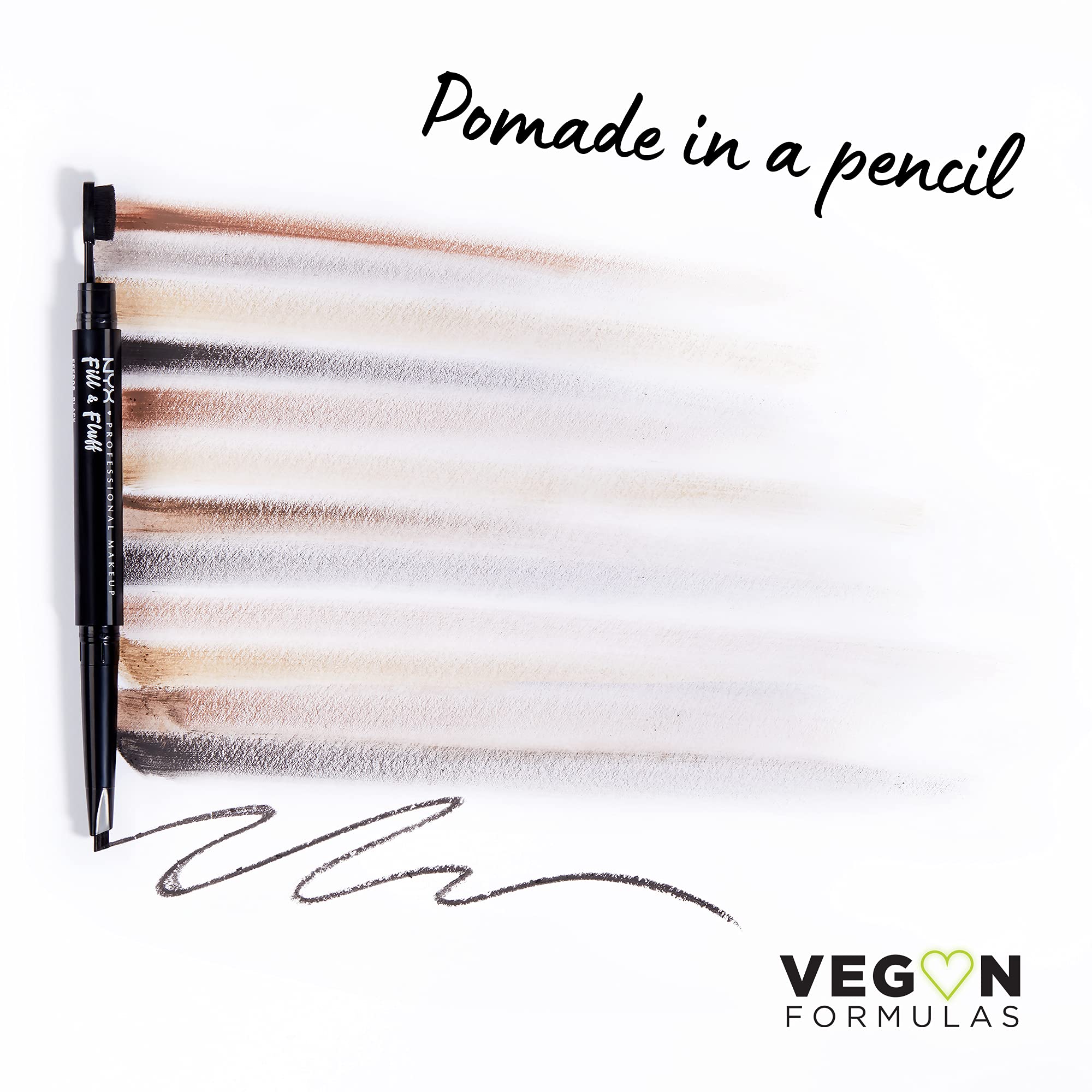 NYX Professional Makeup Fill & Fluff Eyebrow Pomade Pencil - Blonde | Waterproof Eyebrow Pencil for Natural-Looking Brows | Perfect for Everyday Makeup & Professional Use