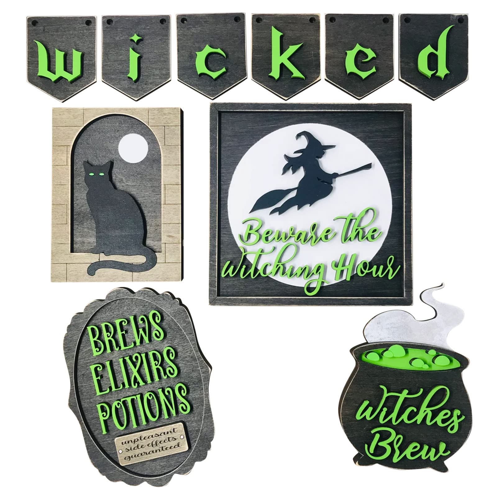 Halloween Tiered Tray Decor Set - Spooky Gnome & Farmhouse Autumn Decorations for Home, Yard & Party Supplies | Perfect for Fall Festivities, Trick-or-Treat Displays & Seasonal Home Styling
